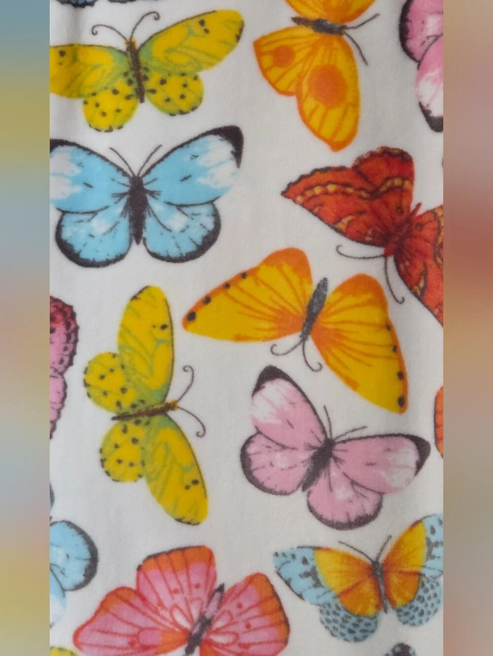 Studio I Butterfly Plush Throw- Multicolor Butterflies